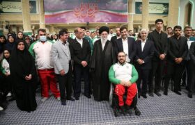 تذکر؛دیدارورزشکاران اعزامی ایران به بازی‌های المپیک و پارالمپیک۲۰۲۴پاریس با رهبر انقلاب